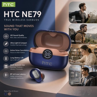 HTC NE79 Tai Nghe Bluetooth MINI HIFI ENC - Gọi Không Dây, Giảm Tiếng Ồn, Pin 72h, Giá Ưu Đãi 171.600₫