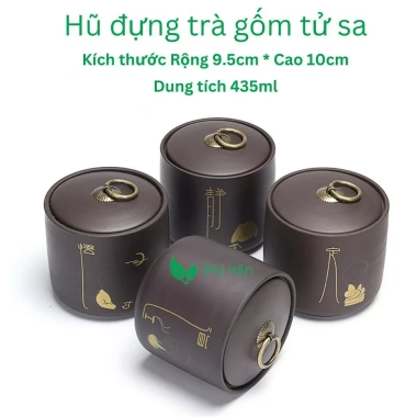 Hũ Bình Đựng Trà Gốm Tử Sa 430ml Cỡ Lớn Nắp Khít – Giá Ưu Đãi 69.900₫