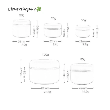 Hũ chiết mỹ phẩm nhựa trắng cao cấp 20‑200g - Giá chỉ 21.000đ | Clovershop68