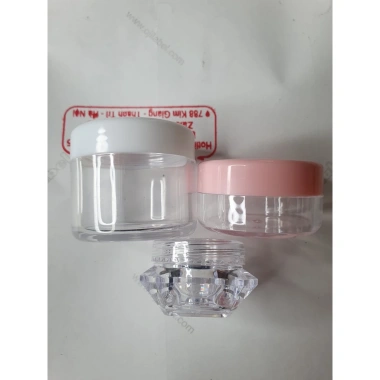 Hũ chiết nhựa mỹ phẩm 5-20gr cho spa thẩm mỹ - Giá chỉ 3.100 VND, giao màu ngẫu nhiên