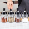 Hũ đựng gia vị thủy tinh 250ml kèm muỗng, lọ trong suốt, giá ưu đãi 13.500₫