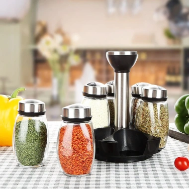 Hũ Đựng Gia Vị Thuỷ Tinh 250ml Kèm Thìa & Muỗng - Chất Lượng Cao MKS020 7