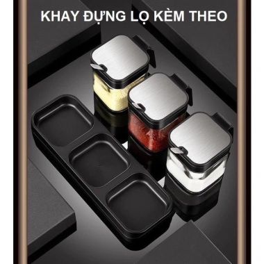 Hũ Đựng Gia Vị Thủy Tinh Cao Cấp An Toàn, Sạch Sẽ + Muỗng Tiện Lợi - Giá Ưu Đãi 148k