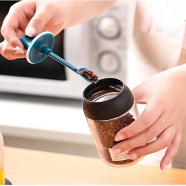 Hủ Đựng Gia Vị Thủy Tinh Chống Ẩm Kèm Muỗm - Giá 10.000đ, Bảo Quản Thực Phẩm