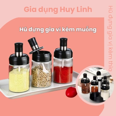 Hũ đựng gia vị thủy tinh có muỗng tiện lợi – Giá ưu đãi 15.000₫ (giảm 3.000₫) 3