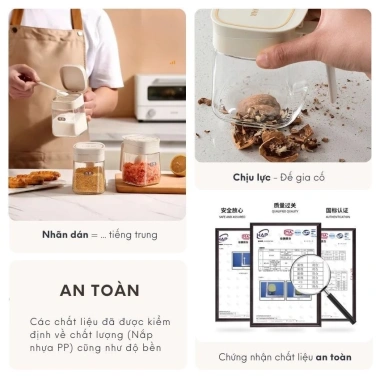Hũ đựng gia vị vuông thủy tinh 300ml FEEKA có thìa chống ẩm - Giá chỉ 55.000₫ 7 Hũ đựng gia vị vuông thủy tinh 300ml FEEKA có thìa chống ẩm - Giá chỉ 55.000₫ 7