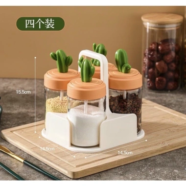 Hũ đựng gia vị xương rồng sét 4 lọ kèm khay - Tiết kiệm, tiện lợi, chỉ 115k 3 Hũ đựng gia vị xương rồng sét 4 lọ kèm khay - Tiết kiệm, tiện lợi, chỉ 115k 3
