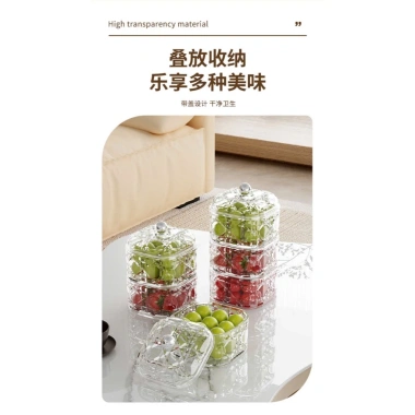 Hũ đựng hoa quả bánh kẹo PET trong suốt, nắp chắc sang trọng, giảm giá 49.000₫