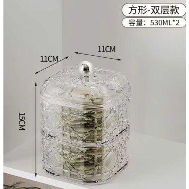 Hũ đựng hoa quả bánh kẹo PET trong suốt, nắp chắc sang trọng, giảm giá 49.000₫