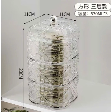 Hũ đựng hoa quả bánh kẹo PET trong suốt, nắp chắc sang trọng, giảm giá 49.000₫