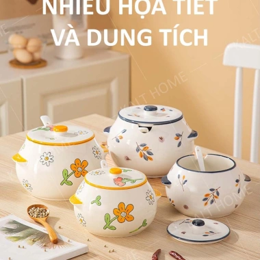 Hũ Đựng Mỡ Sứ Lazy Hoa Trắng Nền Xanh + Thìa Sứ - Mã DT250.500.501 - Giá 48.000₫ 3 Hũ Đựng Mỡ Sứ Lazy Hoa Trắng Nền Xanh + Thìa Sứ - Mã DT250.500.501 - Giá 48.000₫ 3