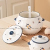 Hũ Đựng Mỡ Sứ Lazy Hoa Trắng Nền Xanh + Thìa Sứ - Mã DT250.500.501 - Giá 48.000₫ 10