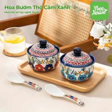 Hũ Gia Vị Men Sứ Thủ Công Vẽ Tay - Trang Trí Mứt Bánh Kẹo Ngày Tết, 118.800₫ 4
