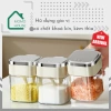 Hũ gia vị MOMO HOUSE 380ml cao cấp, chốt khóa kín kèm thìa, nắp mạ bạc