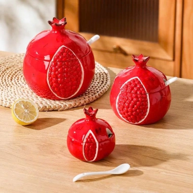 Hủ gia vị sứ SH hoạt hình Trái cây Đựng gia vị, chưng yến, thố yến, giá ưu đãi 80.400₫