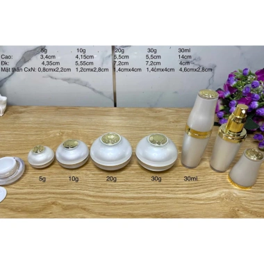 Hũ lọ củ tỏi 20g-30g 30ml đựng kem mỹ phẩm - Giá siêu tiết kiệm 23.000₫