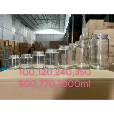 Hũ lọ tròn thủy tinh nắp thiếc 100-1.000ml - Đựng thực phẩm tiện lợi, chỉ 10.000đ 6