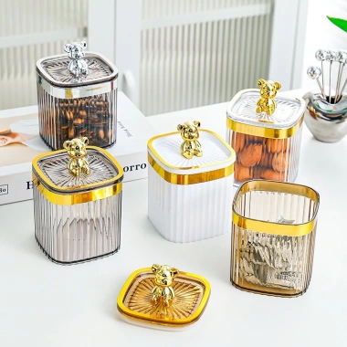 Hũ Mica Đa Năng Nắp Gấu Bearbrick – Đựng Bánh Kẹo, Mứt Tết, Gia Vị Cao Cấp, Decor Lọ Tăm 3.598 Giá 33.600 VND 2