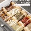 Hũ thủy tinh borosilicate nắp gỗ tre chịu nhiệt, chống ẩm mốc, đựng gia vị-28.000đ