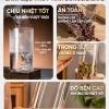 Hũ thủy tinh borosilicate nắp gỗ tre chịu nhiệt, chống ẩm mốc, đựng gia vị-28.000đ 6