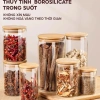 Hũ thủy tinh borosilicate nắp gỗ tre chịu nhiệt, chống ẩm mốc, đựng gia vị-28.000đ 7