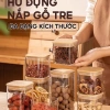 Hũ Thuỷ Tinh Đựng Gia Vị TOSUDO Nắp Gỗ Tre Kín Khí Borosilicate An Toàn 26k