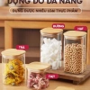 Hũ Thuỷ Tinh Đựng Gia Vị TOSUDO Nắp Gỗ Tre Kín Khí Borosilicate An Toàn 26k 7