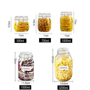 Hũ Thủy Tinh LOT005 - Lọ Đựng Gia Vị, Ngâm Hoa Củ Quả, Nắp Kim Dáng Tròn, 37.200₫ 2