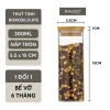 Hũ thuỷ tinh nắp gỗ tre chịu nhiệt, đậy kín thực phẩm, dung tích lớn PHALEDO 10