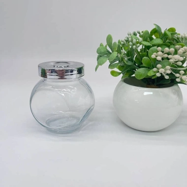 Hũ Thủy Tinh Nghiêng Nắp Xi Bạc 50‑380ml Đựng Bánh Mứt, Gia Vị, Đồ Khô, Kẹo Tết – Sang Trọng, Giá 8.000đ 2