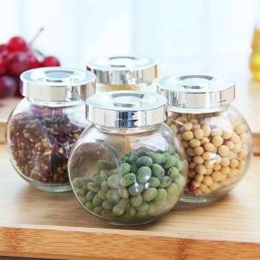 Hũ Thủy Tinh Nghiêng Nắp Xi Bạc 50‑380ml Đựng Bánh Mứt, Gia Vị, Đồ Khô, Kẹo Tết – Sang Trọng, Giá 8.000đ 4