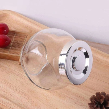 Hũ Thủy Tinh Nghiêng Nắp Xi Bạc 50‑380ml Đựng Bánh Mứt, Gia Vị, Đồ Khô, Kẹo Tết – Sang Trọng, Giá 8.000đ 5