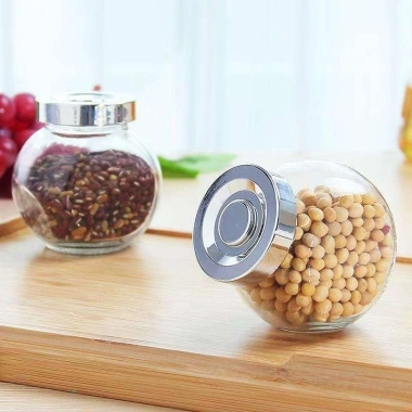 Hũ Thủy Tinh Nghiêng Nắp Xi Bạc 50‑380ml Đựng Bánh Mứt, Gia Vị, Đồ Khô, Kẹo Tết – Sang Trọng, Giá 8.000đ 6