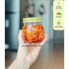 Hũ thủy tinh tròn miệng rộng hoa văn nổi, nắp nhôm 150ml/300ml - Giá ưu đãi 14.742đ