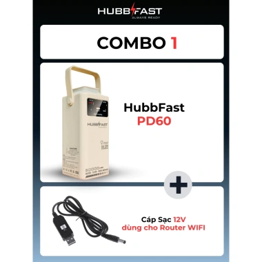 HubBfast PD60 50.000mAh chính hãng sạc nhanh công suất cao dây sạc tiện 899.000₫ 10