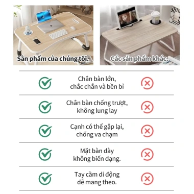 ICON Bàn gấp mini Bàn học trẻ em gập lại ngồi trên mặt đất giảm giá chỉ 56.700₫ 3