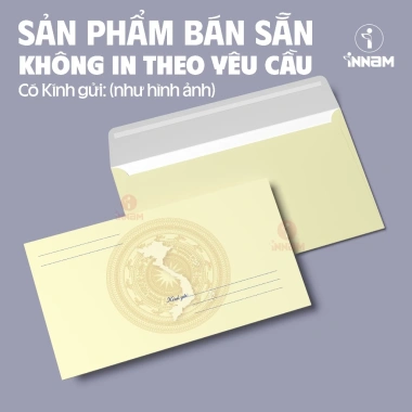 In phong bì cá nhân & phong bì cơ quan 11x19cm - Giá ưu đãi 100.000 VNĐ