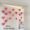 INS Rèm Vách Ngăn Trái Tim Nơ Trọng Dây Treo Trang Trí Cửa Sổ Bé Gái - 105.715₫ 8