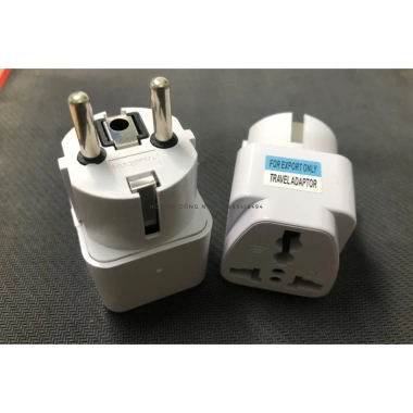 Jack phích điện EU đa năng 2 chân tròn lõi đồng - Du lịch, giá 1 chiếc 19.000₫ 2