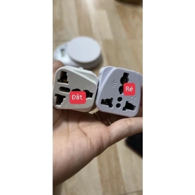 Jack phích điện EU đa năng 2 chân tròn lõi đồng - Du lịch, giá 1 chiếc 19.000₫ 3