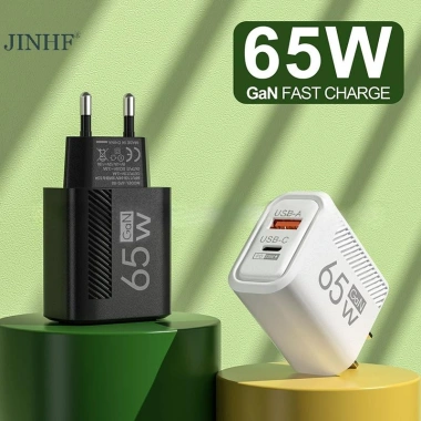 JINHF Sạc USB-C 65W GaN PD Huawei QC3.0 Du Lịch Power Adapter Tốc Độ Cao 42.100₫