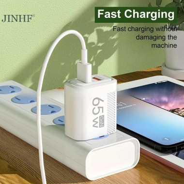 JINHF Sạc USB-C 65W GaN PD Huawei QC3.0 Du Lịch Power Adapter Tốc Độ Cao 42.100₫ 3
