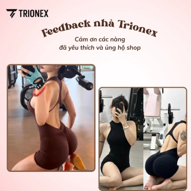 Jumpsuit Nữ Tập Gym TRIONEX - Đồ Gym Nữ Sẵn Mút Ngực, Áo Liền Quần Co Giãn, Giá Tốt 285k 8