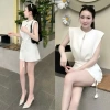 Jumsuit nữ cao cấp áo ống, dây nơ eo, set đồ Tết thời trang Doans - 435k 2