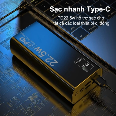 K7 Power Bank 120W 150.000mAh với Màn Hình LED - Sạc Nhanh, Pin Dự Phòng Lớn, Hàng Mới 100% - Giá 315.000 VND 3