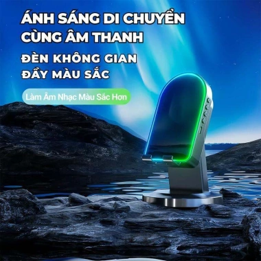 K8 Giá đỡ điện thoại 3 trong 1 cảm ứng - Loa Bluetooth không dây đa chức năng, 102.000₫