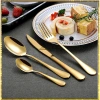 Kaiyo Dao Muỗng Nĩa Inox Vàng Gold cho Nhà Hàng, Quán Ăn - 14.900 VND 2