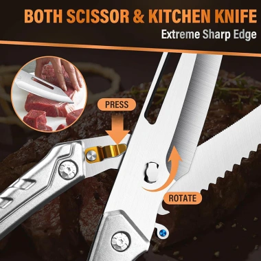 Kaiyo Kéo cắt xương gà trợ lực đa năng – thái thịt, mở bia, giảm giá 21%
