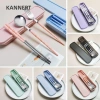 Kannert Bộ 3 Cái Dao Kéo Hộp Ăn Trưa Di Động - Cắm Trại, Nhà Bếp, Thìa Nĩa Đũa