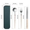 Kannert Bộ 3 Cái Dao Kéo Hộp Ăn Trưa Di Động - Cắm Trại, Nhà Bếp, Thìa Nĩa Đũa 3